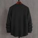 Men's Clothing New autumn and winter men's letter patch chest details casual loose round neck pullover long sleeve white sweatshirt_viptrois.com