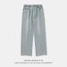 Men's Clothing Distressed Washed Jeans Spring Style Japanese Loose Texture Embroidered Straight Trousers Semi Elastic Trendy Brand Pants Q_viptrois.com