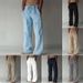 Men's Clothing Trousers Linen Casual Solid Color Thin Linen In Stock_viptrois.com