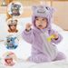 Children's spring and autumn climbing clothes, baby cartoon one-piece clothes, infants and young children flannel climbing_viptrois.com