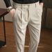 Men's Corduroy Pants Slim Fit Casual Trousers – Korean-Inspired Straight Leg Style (28-36, Brown/Black/Khaki/Gray/Blue, Lightweight )_viptrois.com
