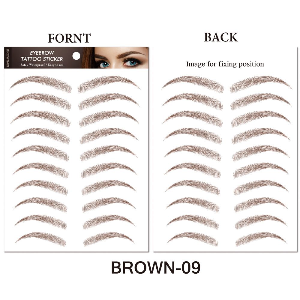 Waterproof Eyebrow Stickers Tattoo Stickers Lazy Eyebrow Drawing Simulation Eyebrow Tattoo 6D Eyebrow Stickers_viptrois.com