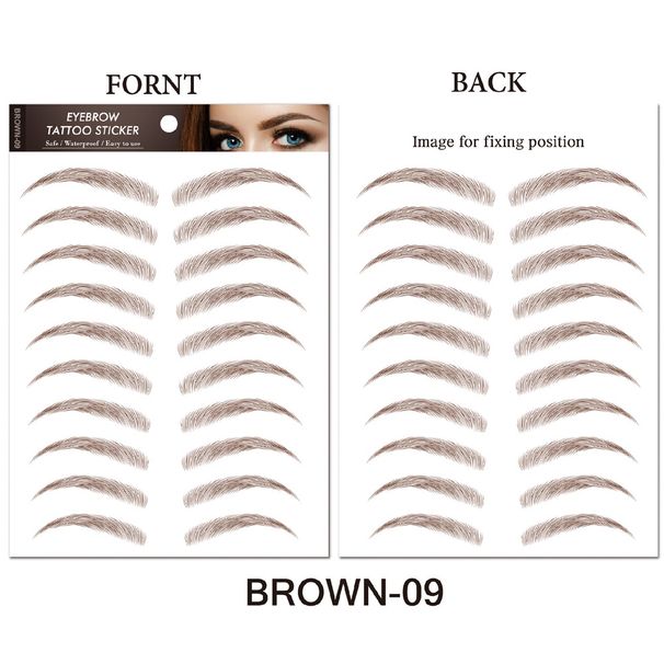 Waterproof Eyebrow Stickers Tattoo Stickers Lazy Eyebrow Drawing Simulation Eyebrow Tattoo 6D Eyebrow Stickers_viptrois.com