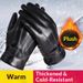 Pulse Men's Leather Winter Fleece Lined Thickened Warm Riding Motorcycle Gloves Waterproof Windproof Touchscreen Outdoor_viptrois.com