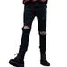 boy Cross-Border Exclusive Black Ripped 2025 Stretch Slim Fit Skinny Men's Trendy Brand Xintang Jeans Capital_viptrois.com
