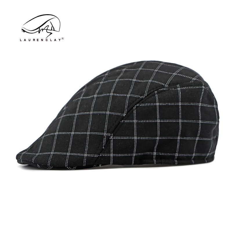 Hat For Men Women, Duckbill Casual Plaid Beret, British Style Forward Cap, Spring And Summer_viptrois.com