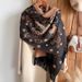 Unisex Scarf Fashion Plant Flower Peony Lotus Ethnic Style Cashmere Tassel Warm Scarf Shawl_viptrois.com