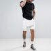 Men's Clothing Retro Men's Denim White Circle Hem Shorts Overalls_viptrois.com