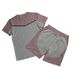Men's Summer Two Piece Suit High End Sports Casual Short Sleeved Set Cotton Fashionable_viptrois.com