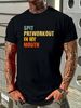 Spit Preworkout In My Mouth Vintage Distressed Funny Gym T-Shirt Size S-5XL Breathable Summer Slightly Homme Top For Everyday Wear Graphic_viptrois.com