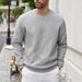 Waffle-Knit Pullover Sweatshirt – Unisex Oversized Crewneck Long Sleeve Top – Thickened Polyester Casual Wear For Autumn_viptrois.com