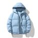 Men's Clothing Winter Cotton Coat For Men Solid Color Hooded Down Jacket Couple Korean Style Trendy Loose Coat Warm Casual Tops_viptrois.com