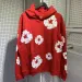 Denim Hoodie: Designer Kapok Print Sweatshirt, Hip Hop Streetwear Pullover With Long Sleeves_viptrois.com