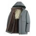 Winter Detachable Hat Cotton Jacket Men's Fleece Medium And Long Jacket Graphene_viptrois.com