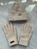 Scarf three-piece warm suit Autumn and winter thickened solid color knitted wool hat gloves multi-piece set_viptrois.com