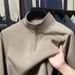 Men's Half-Zip Stand Collar Cotton Blend Pullover Sweatshirt - Casual Slim Fit Long Sleeve T-Shirt For Spring & Autumn_viptrois.com