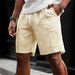 Men's Clothing Striped Drawstring Sweatpants Simple Five Point Casual Shorts Spring Summer_viptrois.com