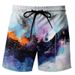 Men's Color Sports 3D Printing Sweat-Absorbent Shorts_viptrois.com