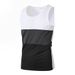 "Men's Slim Fit Workout Tank Top - Breathable Polyester Sleeveless Gym Vest With Striped Design For Summer Sports & Casual Wear"_viptrois.com
