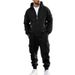 Men's Casual Sportswear Workwear Trendy Loose Fit Fleece Lined Heavyweight Fleece Jacket And Pants Set For Winter_viptrois.com