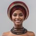 New African And South American Muslim Multi Layered Gold Stamped Headband Cap African Turban Hat_viptrois.com
