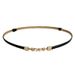 Black Mirror Small Decoration Suit Dress No-Punch Adjustable Pearl Pull Belt For Women_viptrois.com
