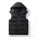 Men's Sleeveless Quilted Vest Jacket - Oversized Casual Padded Waistcoat For Autumn & Winter (Black, Navy Blue)_viptrois.com