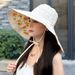 18CM Oversized Brim With A Double-sided Fisherman For Women's Summer Korean Version Sunshade, UV Protection, And Sun Hat_viptrois.com
