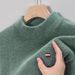 Men's Clothing New Autumn And Winter Plus Velvet Sweater, Half Turtleneck, Thickened One Piece Velvet, Warm Knitted Bottoming Shirt Top_viptrois.com