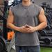 Men's Slim Fit Workout Tank Top - Breathable Polyester Gym Vest With Vertical Stripes For Summer Sports & Casual Wear_viptrois.com