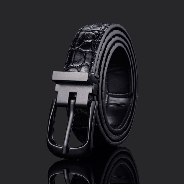 Crocodile Belt Men's And Women's Universal Pin Buckle Belt Children's Belt Young People's Casual Boys Belt_viptrois.com