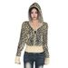 European And American Style Cross-Border New Street Fashion Leopard Print Hooded Zipper Cardigan Long Sleeve Jacket_viptrois.com