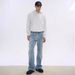 Men's Clothing Jeans Washed Flared Slim Straight Washed Denim Trousers_viptrois.com
