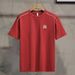 2025 New For Men, Embroidered High-quality Combed Cotton Short Sleeved Fashionable Niche Design T-shirt_viptrois.com