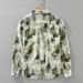 Trendy Printed Long Sleeved Shirt For Men, Fashionable And Versatile, Artistic And Casual Loose Top_viptrois.com