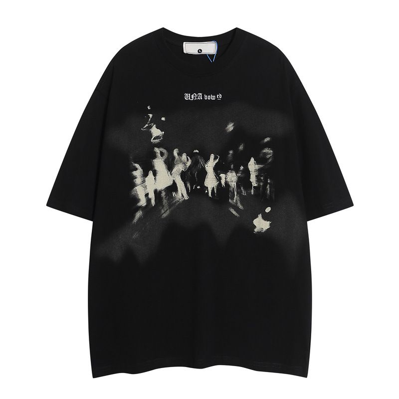 Men's Clothing Trend Short Sleeve Youth Popular Round Neck Loose T Shirt_viptrois.com