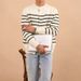 Monochrome Man- Spring Autumn New Striped Cardigan Knitted Sweater Men And Women Round Neck Light Lazy Style Foreign Trade_viptrois.com