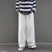 Men's Clothing Retro Solid Color Loose Wide Leg Pants High Street Straight Casual Trousers_viptrois.com