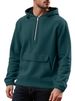 Monochrome Man- European And American Fashion Hoodie With Patch Pockets, Half-Zip, Thickened, Loose-Fit_viptrois.com