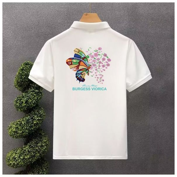 Men's Fashion Polo Shirt With Floral Print | Breathable Cotton Pique Knit | Slim Fit Short Sleeve Tee For Casual Wear_viptrois.com