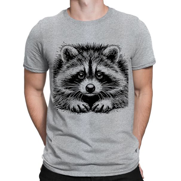 Funny Raccoon Street Cat Robber Animal Hippie Panda Hipster Mens T-Shirt Mens Womens Tees Tops #NED_viptrois.com