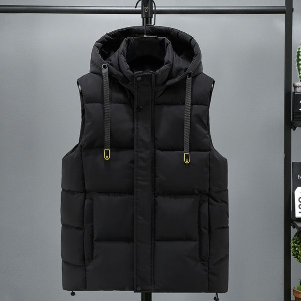 Men's Casual Vest Jacket - Thickened Cotton Padded Sleeveless Coat, Loose Fit, Stylish & Warm Outerwear For Teens & Young Adults_viptrois.com