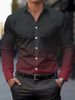 Men's Formal Casual Shirts Spring And Autumn Cross Border Hot Selling Digital Printing Gradient Color Comfortable Breathable Lapel Tops_viptrois.com