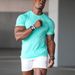 Men’s Clothing New Sports T Shirt Men's Summer Fitness T Shirt Fashion Short Sleeve_viptrois.com