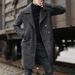 Loom Loom Cross-Border New Double-Breasted European And American Wholesale Mid-Length Men's Woolen Trench Coat With Turn-Down_viptrois.com