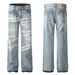 Men's Clothing Retro Autumn And Winter Neutral Trendy Printed Letters High End Men's Loose Leg Jeans_viptrois.com