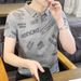 2025 Summer New Youth High End Fashion Casual Leading Short Sleeved T-shirt Men's Polo Bottom Shirt_viptrois.com