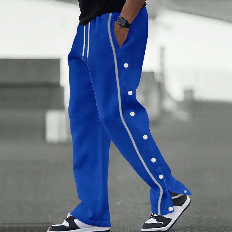 Men's Casual Drawstring Pants - Soft Polyester Lounge Sweatpants For Comfort & Style (Black, White, Grey, Khaki, Bluish) - S-XXXL_viptrois.com