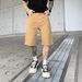 Men's Clothing New Trendy Korean Style Ripped Jacquard Denim Shorts Men's Summer Thin Loose Casual Men's Five Point Jeans_viptrois.com