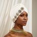 New Fashion Pleated Watermelon Hat With Round Diamonds On The Side Of The Head Indian Hat Turban Hat_viptrois.com
